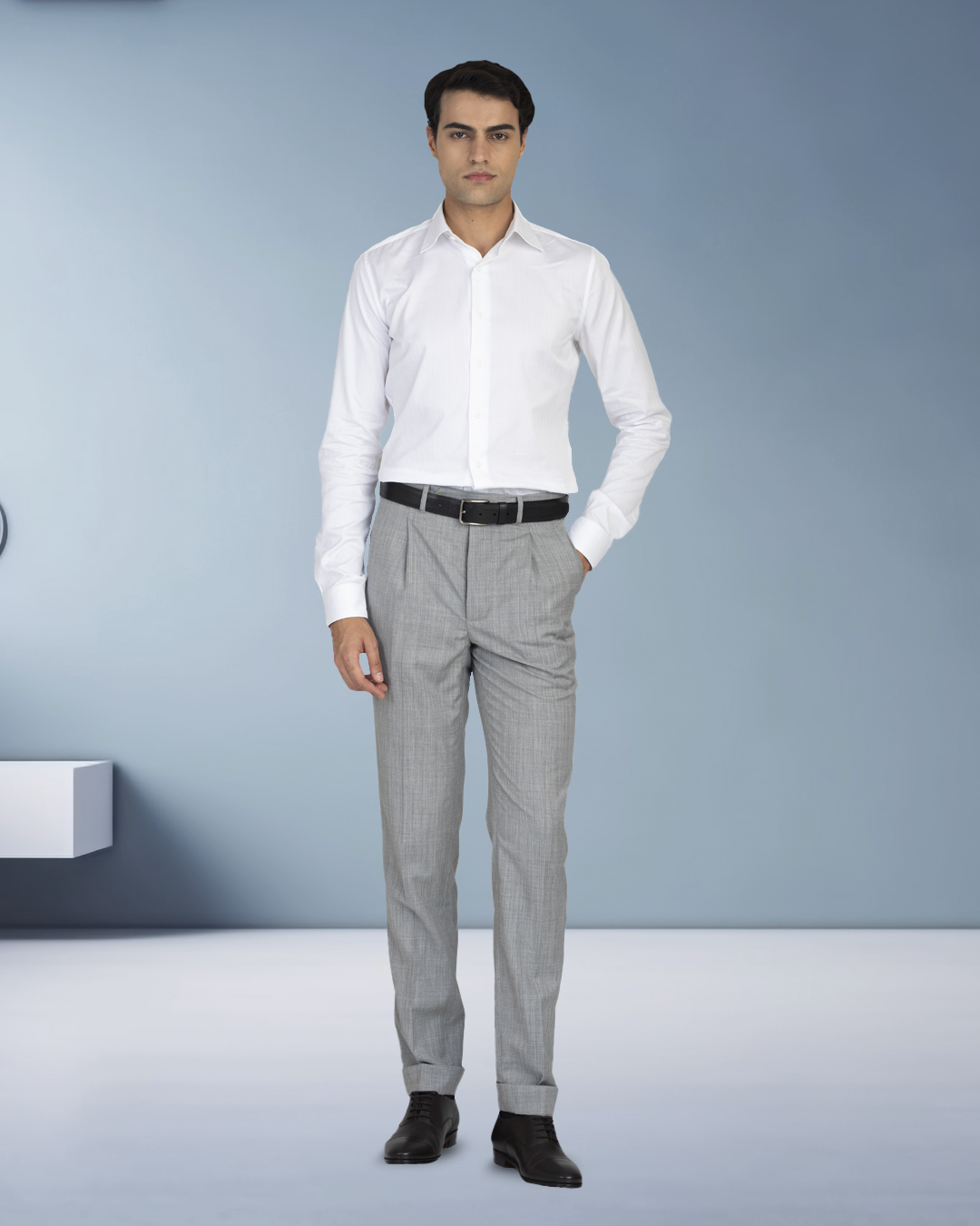 Washable Wool Grey Pant