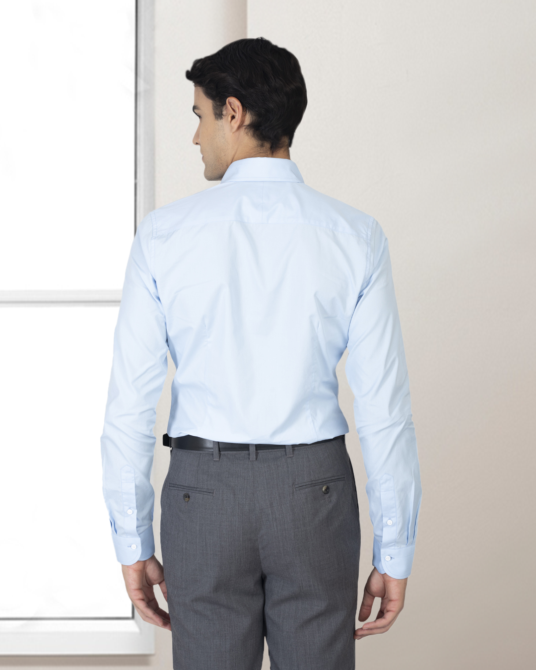 Washable Wool Pants: Plain Mid Grey