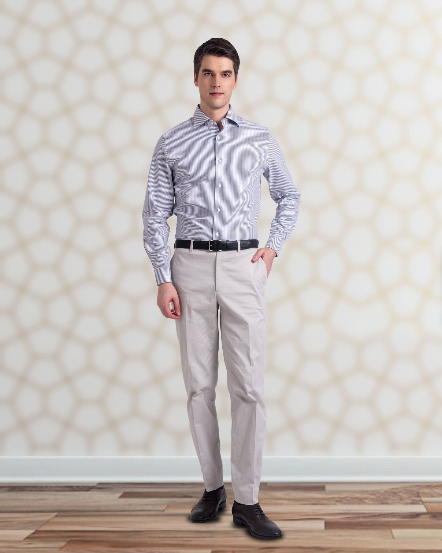 Grey University Stripes Oxford Shirt