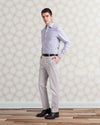Oyster Grey Twill Dress Pant