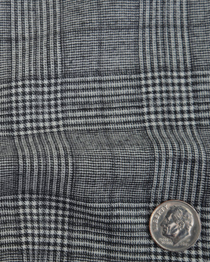 Drapers Black and White Glen Plaid Checks High Rise Double Tab Pant