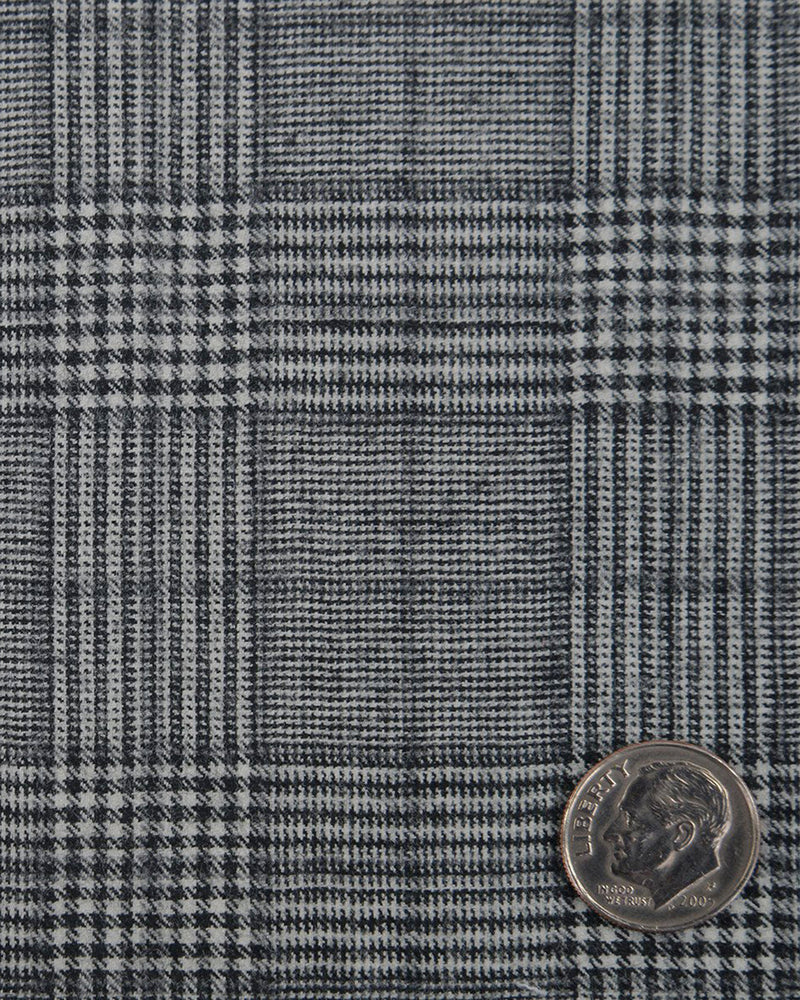 Drapers Black and White Glen Plaid Checks High Rise Double Tab Pant
