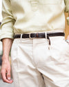 Pleated Sandstone Cotton Twill Pant