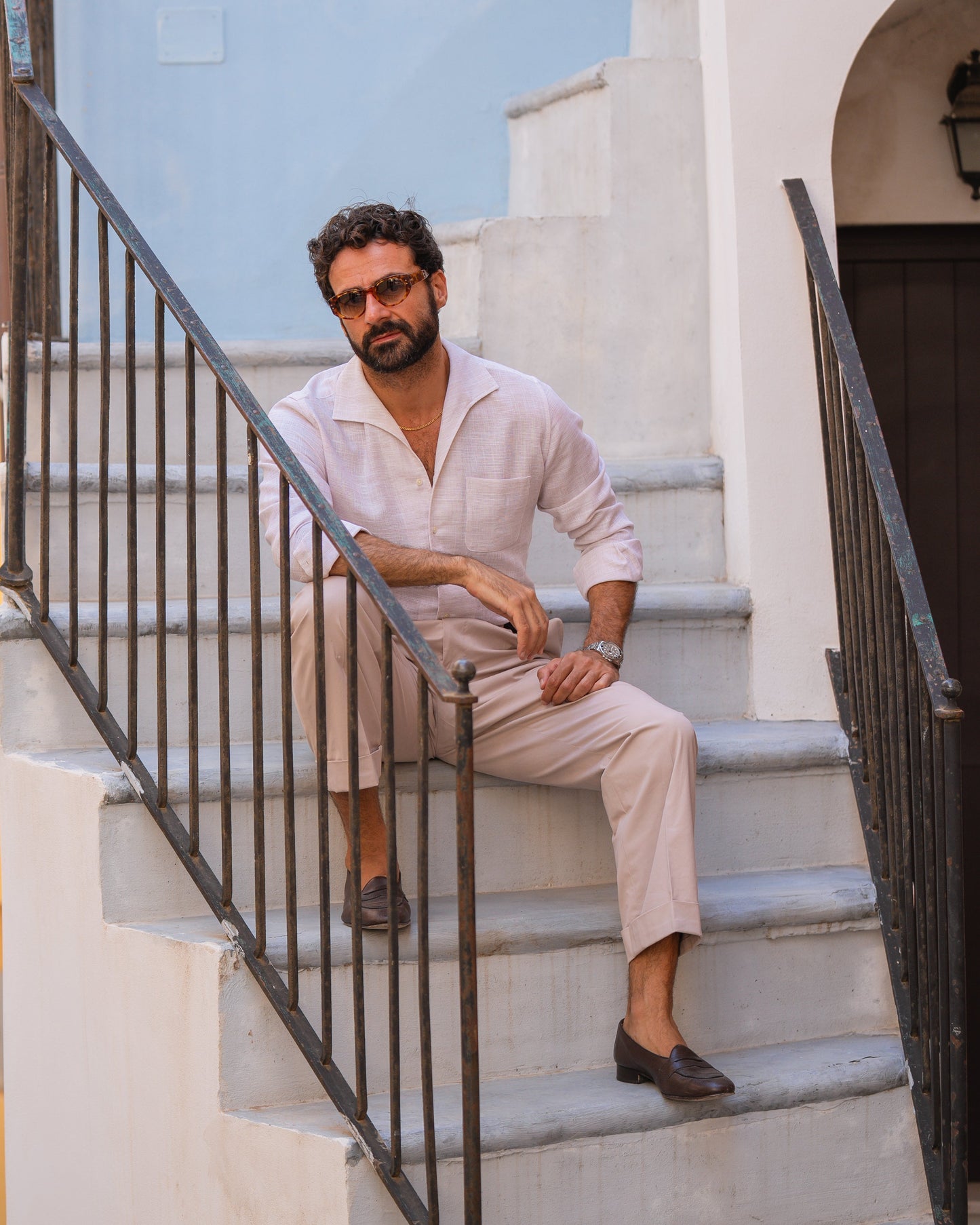 Pleated Pastel Pink Dress Pant