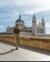 Pleated Pistachio Green Cotton Twill Pant