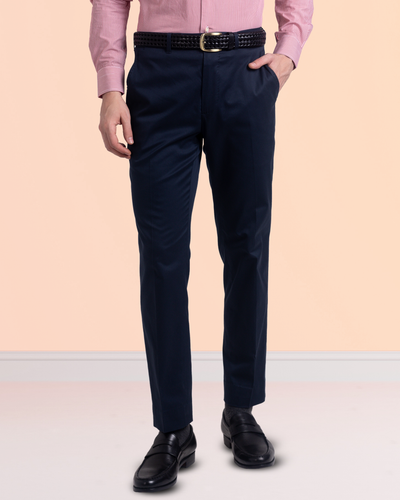 Dark Navy Twill Dress Pant
