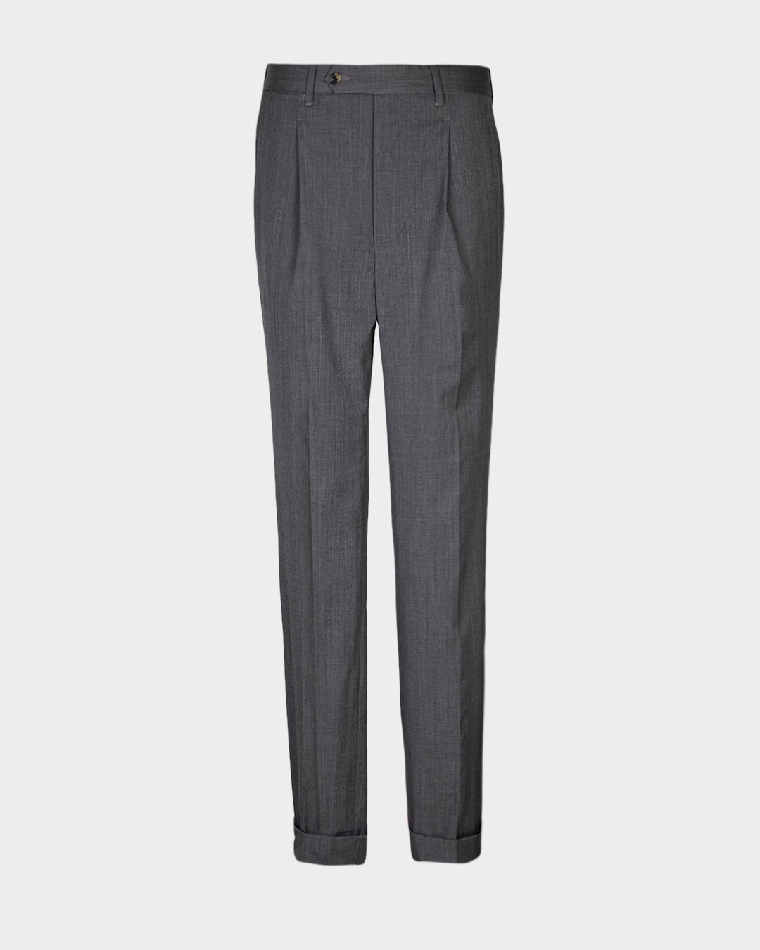 Washable Wool Pants: Plain Mid Grey