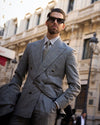 Drapers Black and White Glen Plaid Checks High Rise Double Tab Pant