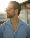 Pleated Powder Blue Twill Pant
