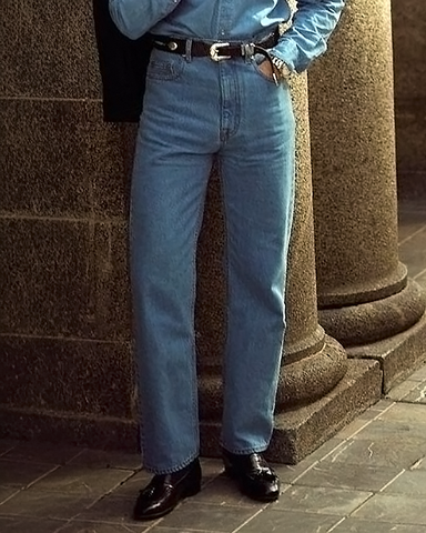 Fade Washed Indigo Jeans