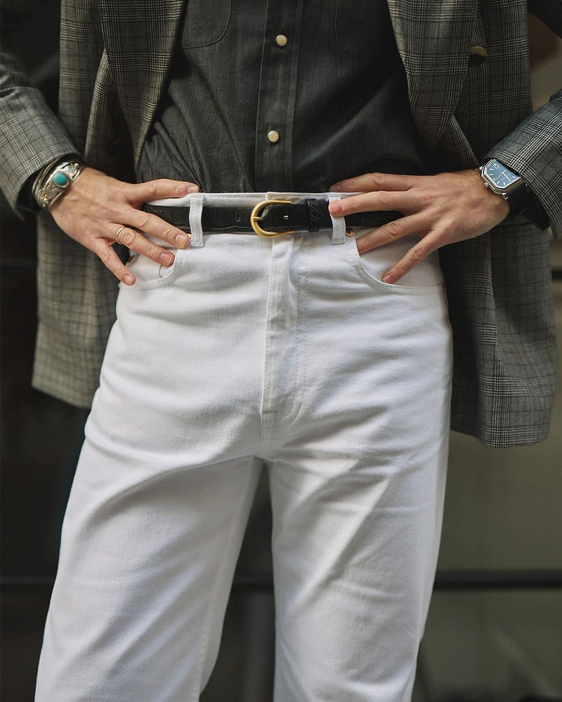 White Heavy Twill Jeans