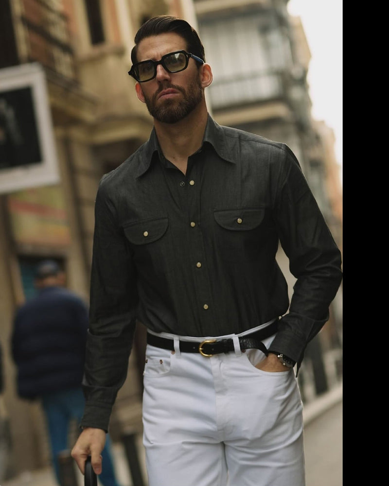 White Heavy Twill Jeans