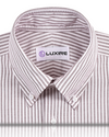 Maroon University Stripes Oxford Shirt