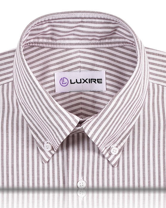 Maroon University Stripes Oxford Shirt