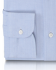 Cuff of the custom oxford shirt for men by Luxire in sky blue