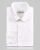 Front of the custom oxford shirt for men by Luxire in warzone white