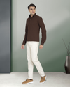 Brown Pique Polo T-Shirt