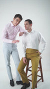 Pale Baby Pink Plain Light Poplin Shirt