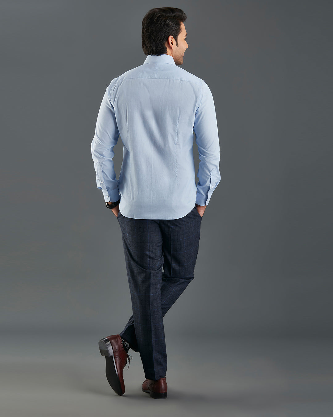 Business Pale Blue End On End Shirt
