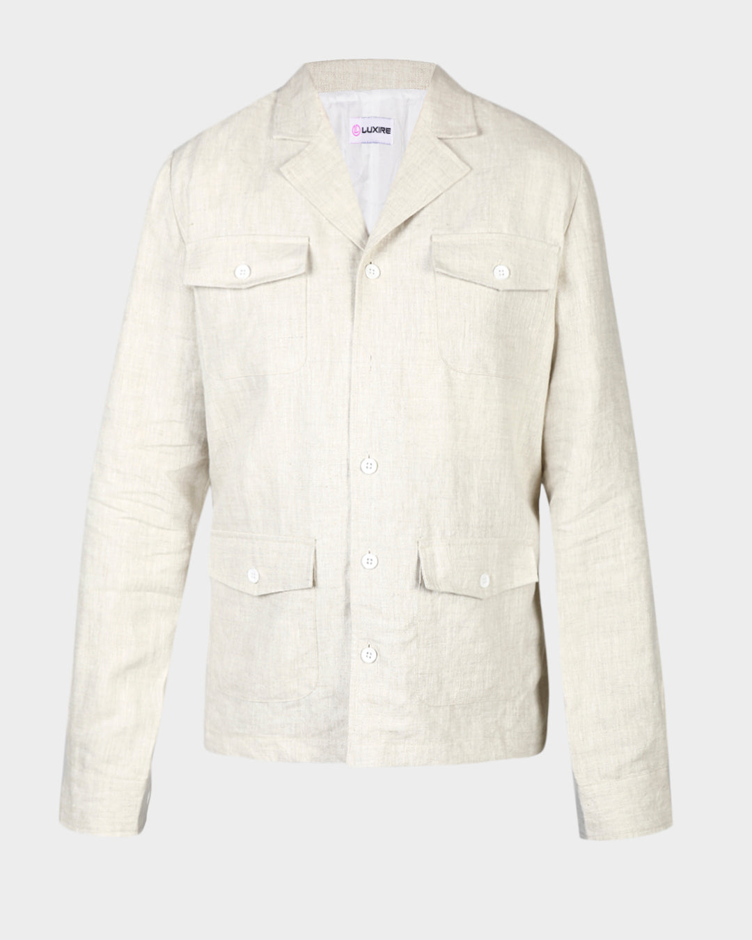 100% Linen Suiting Muslin Shirt Jacket