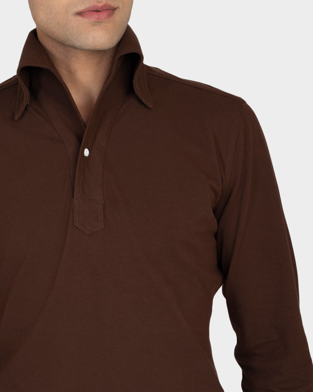 Brown Pique Polo T-Shirt