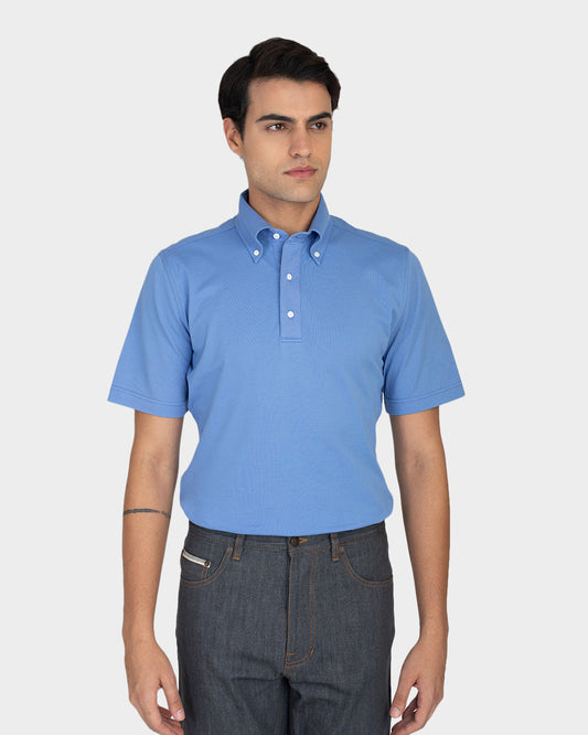 Blue Soft Polo T-Shirt