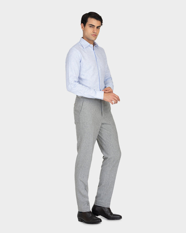Grey Wool Flannel Pant