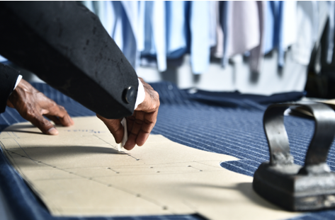 Chalk marking fabric with precision
