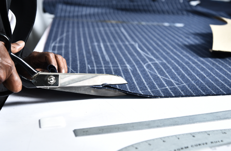 Precision cutting of fabric